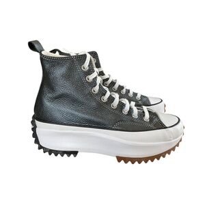 Converse Run Star Hike Metallic Leather Platform